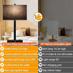 21" Touch Bedside lamps with 2 USB & AC Outlets, 3-Way Dimmable Bedside Table - Image 5