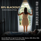 H.VERSAILTEX Blue Back Tab Blackout Curtains 90 Inch Long - Image 3