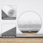 White Round Area Rugs 5ft Circle Rugs - Image 3