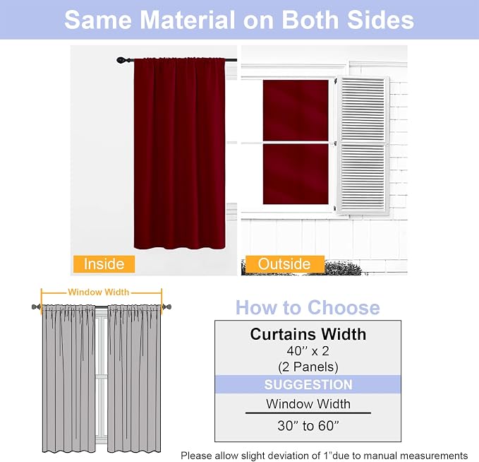 Simplebrand Ava Red Blackout Curtains - Image 8
