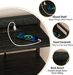 Night Stand with Charging Station, Tall Bedside Table - Image 6