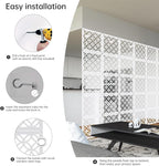 12PCS Hanging Room Divider Wall Screen Panel Room Divider Panels -White02 | - Image 7