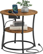 VASAGLE 21.7-Inch Round Side Table, 2-Tier End Table | Nightstand by Unknown