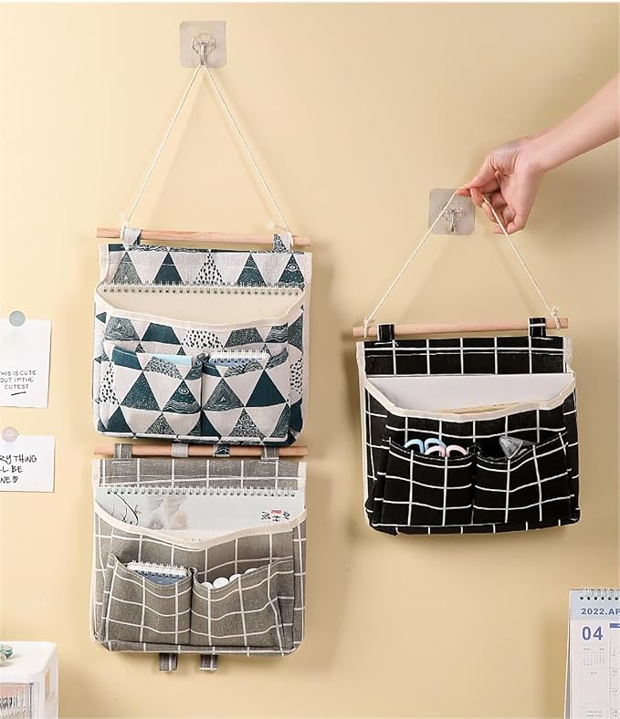 2 Pack Wall Hanging Organizer Bags Over The Door Closet Organizer - Image 3