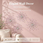 ZEXUIRU 4 Set Silver Starburst Wall Art - Image 4