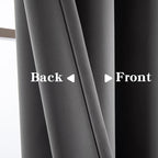 IGEMAEVE Blackout Curtains for Bedroom Grommet Light Grey 65" W x 84" L | - Image 3