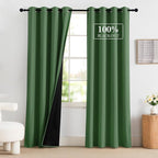 NICETOWN Forest Green Blackout Curtains 84 Inches Long by NICETOWN