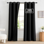 NICETOWN 100% Blackout Curtains 84 Inch Length by NICETOWN