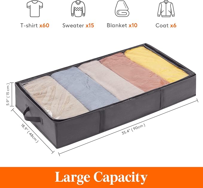 Lifewit 4 Pack UnderBed Storage Bags - Image 2