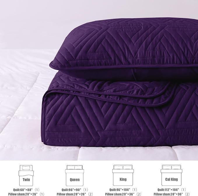 Whale Flotilla Soft Geometric Queen Quilt Set - Image 5
