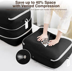 2 Pack Compression Storage Bags - 110L Large Capacity Comforter Storage Bag - Image 3