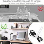 Donruby 24Pcs Silicone Cable Ties, Reusable Cord Organizer Straps, 5.12" - Image 7