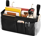 Black Bedside Caddy Storage Bag Bedside Organizer - Image 3