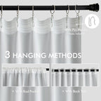 MIULEE Greyish White Back Tab Blackout Curtains 52x102 Inch Long 2 Panels | Rod - Image 3