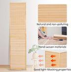 Bamboo Mesh Woven Room Divider 5.6FT, 6 Panel Folding Privacy Screen, Folding - Image 5