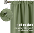 BGment Olive Green Blackout Curtains - Image 5