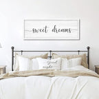 Sweet Dreams Wall Decor Above Bed 41.3''×15'' Large Farmhouse Wall Decor - Image 7