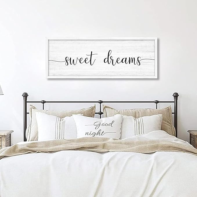 Sweet Dreams Wall Decor Above Bed 41.3''×15'' Large Farmhouse Wall Decor - Image 7