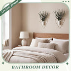 Jexine Hanging Planters with Artificial Eucalyptus Metal Hanging Vase Indoor - Image 5