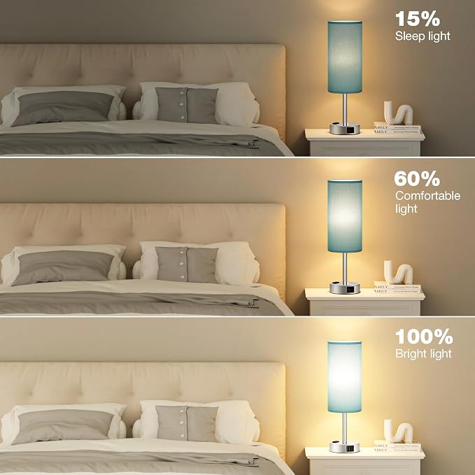 Turquoise Nightstand Table Lamp - Image 5