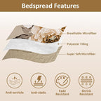 WONGS BEDDING Fall Quilt King Size, Soft Microfiber Reversible Bed Cover Set - Image 6