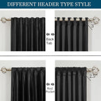 PRIMROSE Black Curtains 84 inch - Image 2
