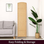RHF Room Divider Panel, 6 Panel Partition Room Dividers Screen, Light Beige | - Image 6