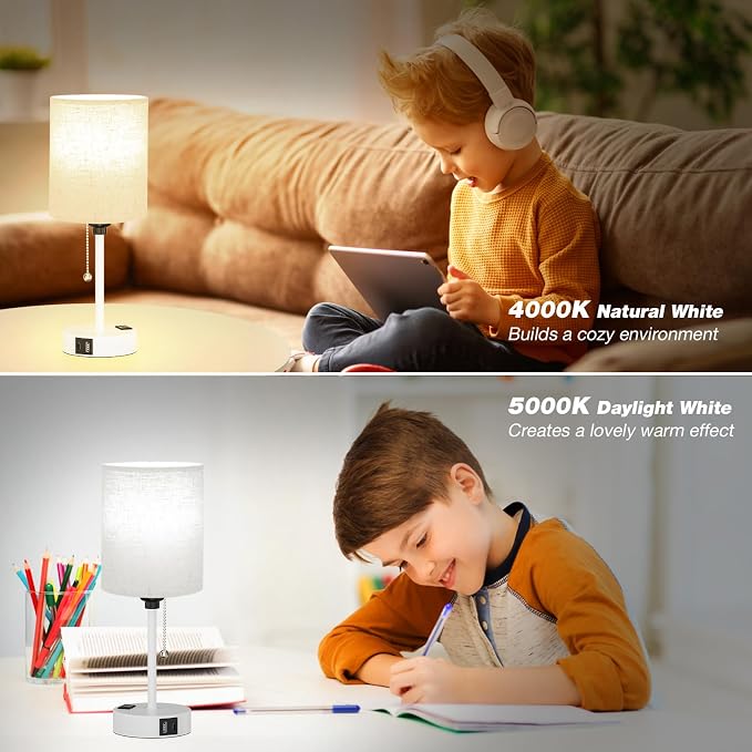 Small Bedside Table Lamp for Bedroom, Desk Lamp - Image 6