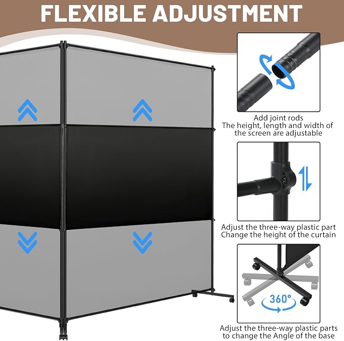 2 Panels Room Divider/Privacy Screen 6FT*6FT - Image 6