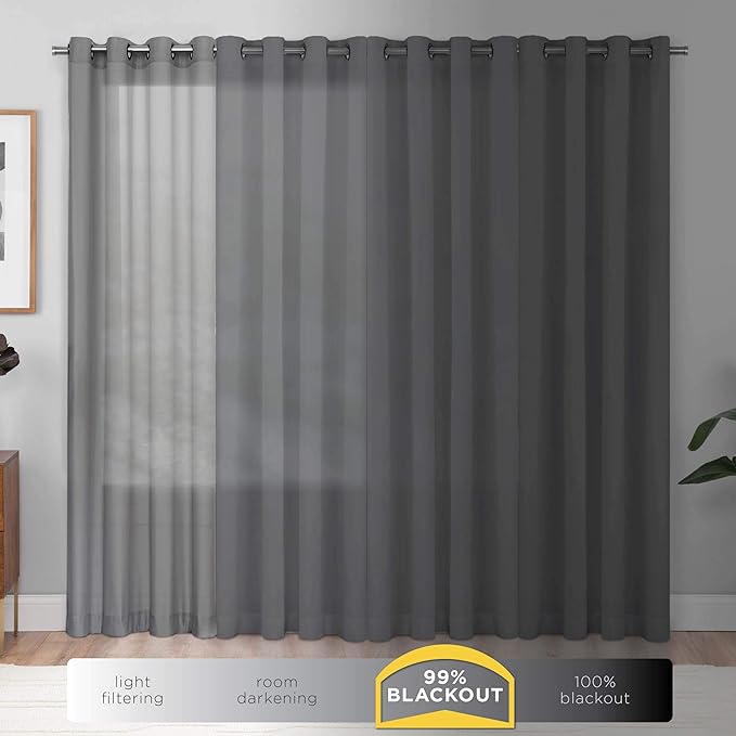 Eclipse Kendall Modern Blackout Thermal Rod Pocket Window Curtain - Image 2