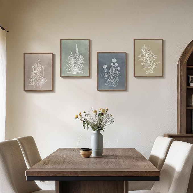 Framed Boho Neutral Botanical Wall Art - Image 3