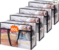 Lifewit 4 Pack Clear Clothes Storage Bags, 60L Plastic Blanket Storage Bag by Lifewit