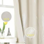 Blackout Curtains with Silver Palm Tree Thermal Insulated Elegant Natural Tree - Image 4