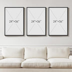 Large Framed Black and White Abstract Canvas Wall Art - Image 3