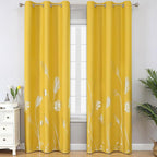 Yellow Room Darkening Curtains 84 Inches Long by ESTELARTEXTILER