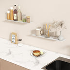 MKO 20" Floating Shelves for Wall, Long Metal Wall Mounted Shelf for Bathroom - Image 8
