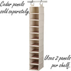 Household Essentials Hanging Shoe Organizer, 10 Pocket Wide Cubbies - Image 5