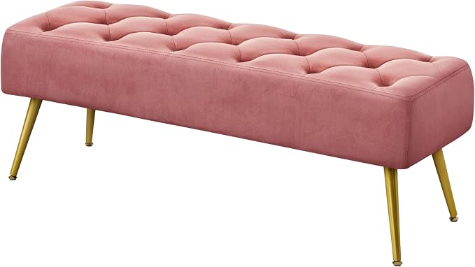 Yaheetech 45in Velvet Bench Seat by Unknown