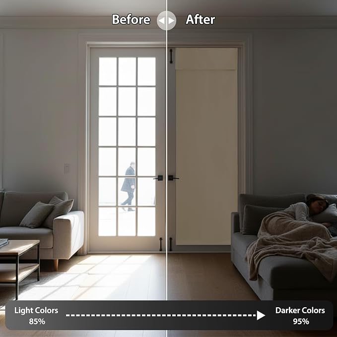 RYB HOME Adhesive Blackout Curtains 72 inches Long - Image 5