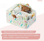 Mr. Pen- Baby Diaper Caddy Organizer, Blooming Palette | Nursery Storage Bin - Image 4
