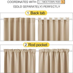 NICETOWN Window Treatment Curtains Room Darkening Drapes - Image 3