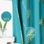 Teal Blackout Curtains 90 Inches Long, Grommet Curtains - Image 3
