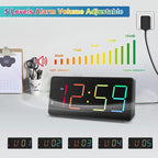 Peakeep Digital Alarm Clock for Bedroom Bedside, Large Display 5 Dimmers | - Image 5
