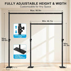 AKTOP Room Divider Curtain Rod, No Drill Freestanding Room Separator, Privacy - Image 2