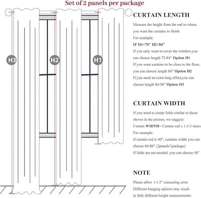 Extra Wide 100 Inch Blackout Curtains 96 Inches Long - Image 5