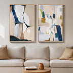 Large Framed Modern Colorful Abstract Wall Art by Cuspin