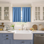 BGment Denim Blue Blackout Curtains 40 Inches Length - Image 2