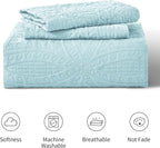 Love's cabin Quilts for Full Bed Spa-Blue Bedspreads Bedding Set - Image 8