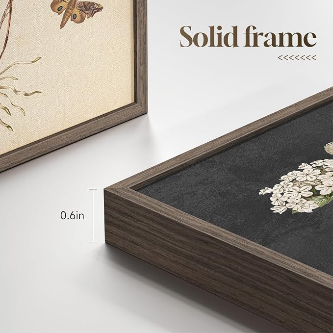 Framed Vintage Botanical Floral Wall Art - Image 7