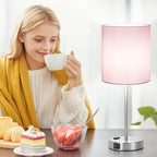 Lynnoland Set of 2 Touch Control Table Lamps, 3-Way Dimmable Bedside Nightstand - Image 6